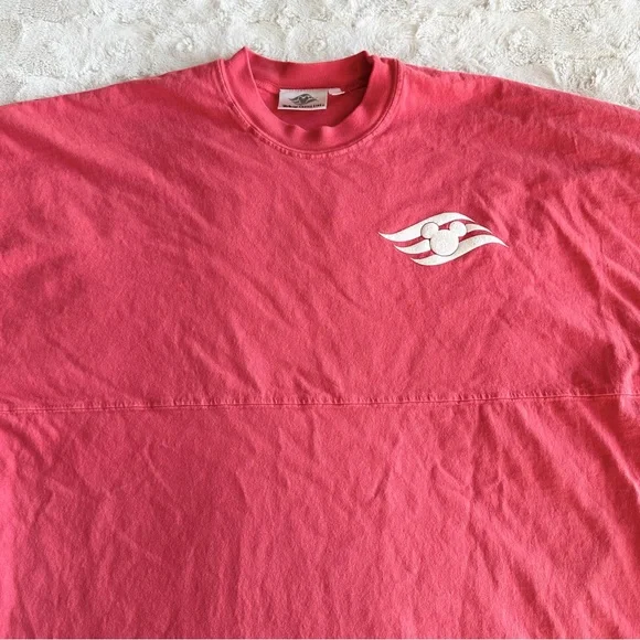 Vintage Disney Cruise Line Spirit Jersey Adult Small Pink Spell Out DCL Mickey - Picture 5 of 12